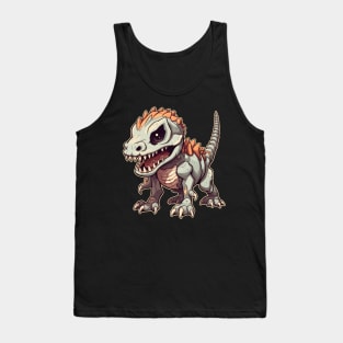 Horrific Chibi T-Rex Isometric Dinosaur Tank Top